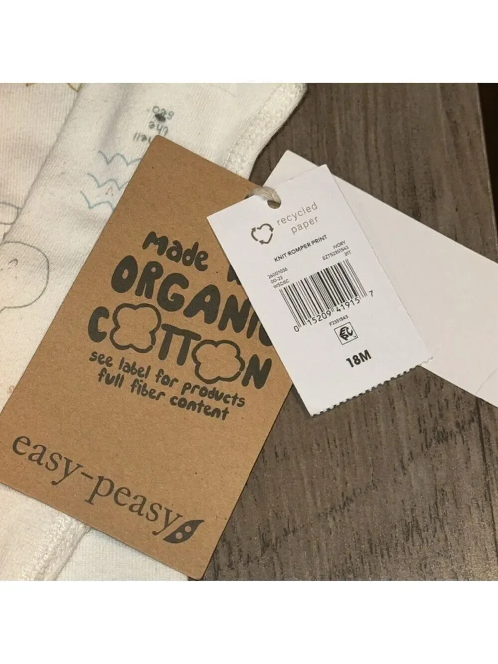 Easy-Peasy Knit Print Romper 18 Months